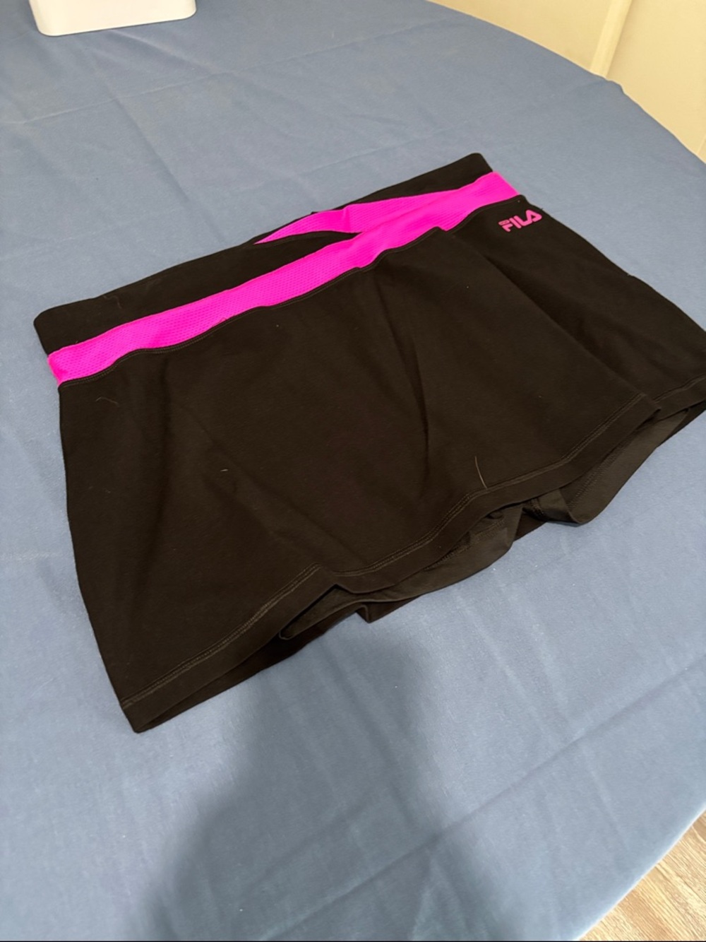 NWOT Fila Black Skort with Hot Pink Waistband